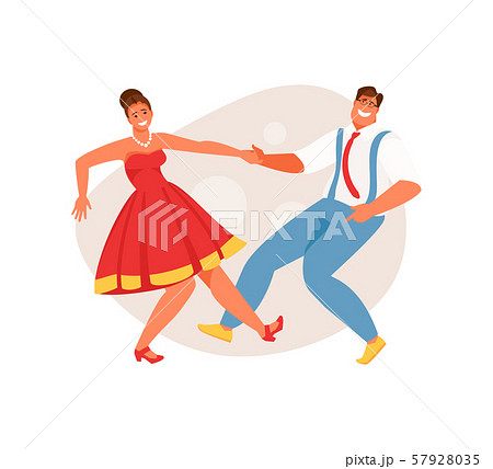 Couple dancing rock and roll 57928035