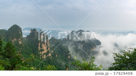 Stone pillars of Tianzi mountains 57929409