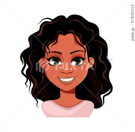 Emotion of African American woman, cheerful 57930313