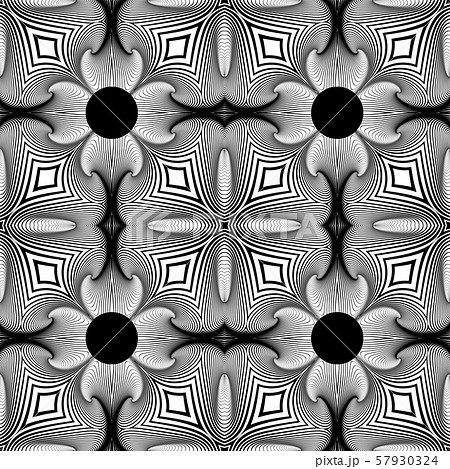 Seamless op art pattern. Lines texture. 57930324