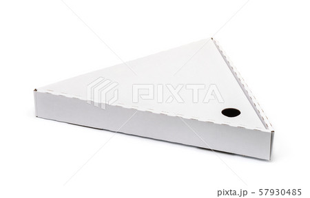 Blank triangle slice pizza box Blank triangle slice pizza box 57930485