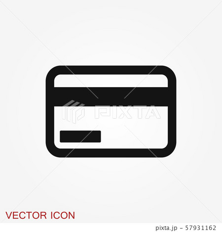 Credit Card icon vector, in trendy flat style 57931162