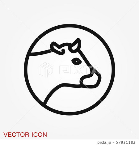Cow icon. High quality symbol of animal for web Cow icon. High quality symbol of animal for web 57931182