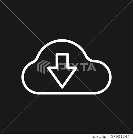 Cloud icon, outline and solid vector illustration 57931244