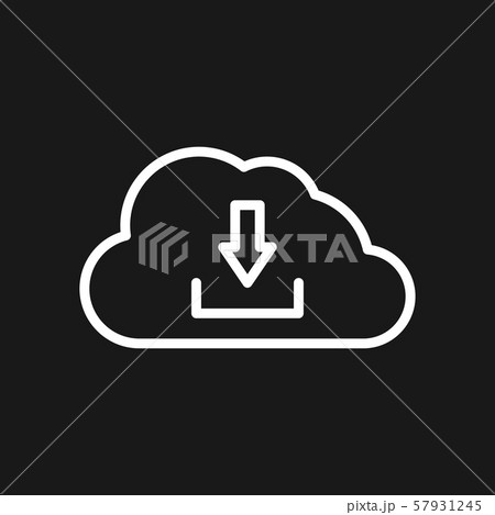 Cloud icon, outline and solid vector illustration 57931245