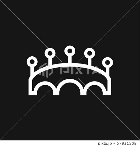 Bridge icon in flat style. Road business concept. 57931508