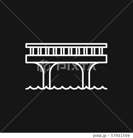 Bridge icon in flat style. Road business concept. 57931509