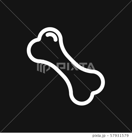 Bone flat icon. Single high quality symbol Bone flat icon. Single high quality symbol 57931579