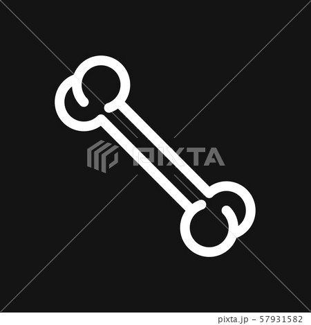 Bone flat icon. Single high quality symbol Bone flat icon. Single high quality symbol 57931582
