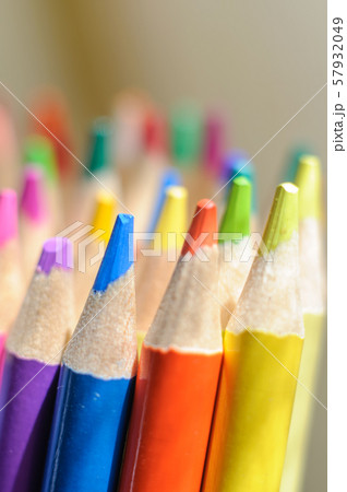 group of bright color pencils for drawing group of bright color pencils for drawing 57932049