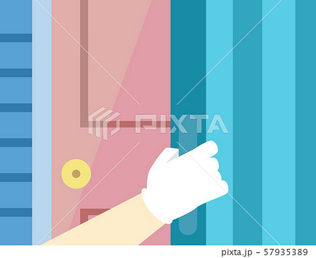 Hurricane Preparedness Door Shutter Illustration 57935389