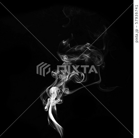 White smoke on black background 57936741