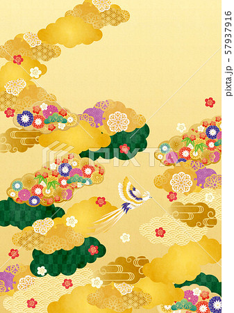 和柄背景素材け-1テク 和柄背景素材け-1テク 57937916