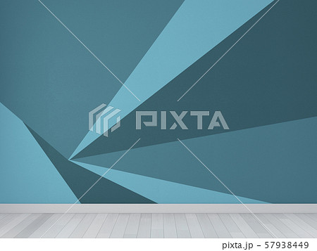 Ideas of blue empty room Geometric Wall Art Paint Ideas of blue empty room Geometric Wall Art Paint 57938449