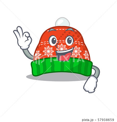 Okay winter hat in the mascot shape 57938659