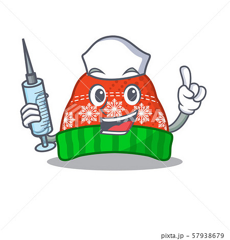 Nurse winter hat in the mascot shape 57938679
