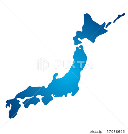 日本地図　ベクター形式素材 57938696