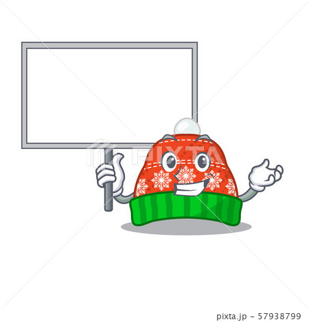 Bring board winter hat isolated in the character 57938799