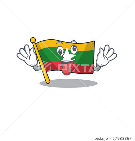 Crazy flag myanmar folded in character drawer 57938867