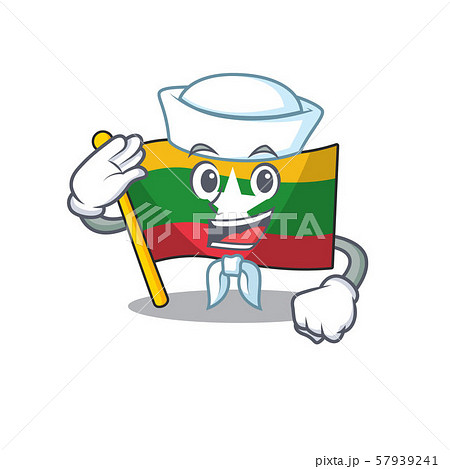 Sailor flag myanmar isolated in the mascot 57939241