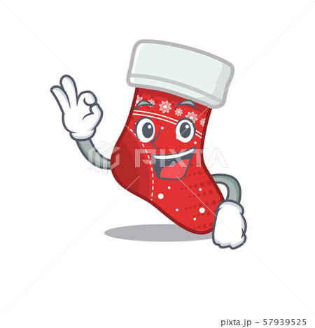 Okay christmas stocking isolated in the mascot Okay christmas stocking isolated in the mascot 57939525