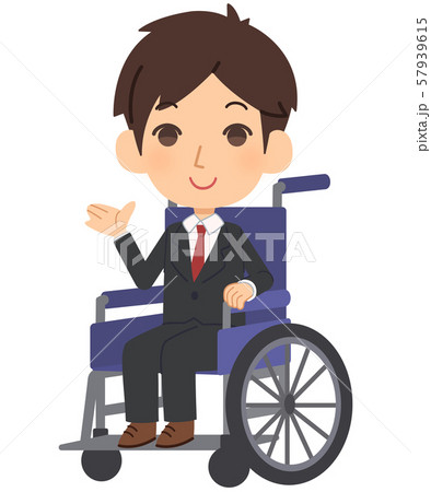 社会人　車いす　手指示 57939615