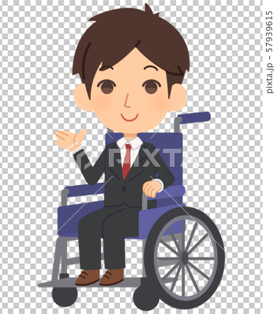 社会人　車いす　手指示 57939615