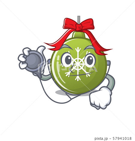 Doctor christmas ball green with the character 57941018