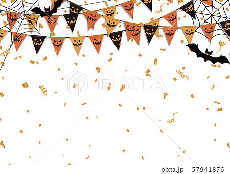 ハロウィンのフラッグの背景素材 ハロウィンのフラッグの背景素材 57941876