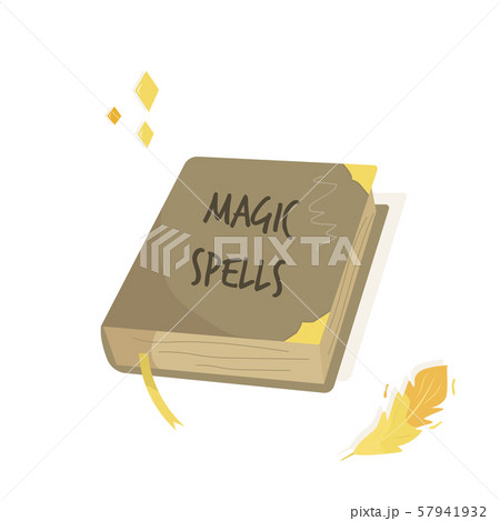Magic Spells old wizard book. Vector illustration 57941932