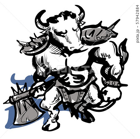ミノタウロス 牛魔人のイラスト素材
