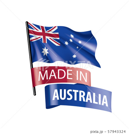 Australia flag, vector illustration on a white background. 57943324