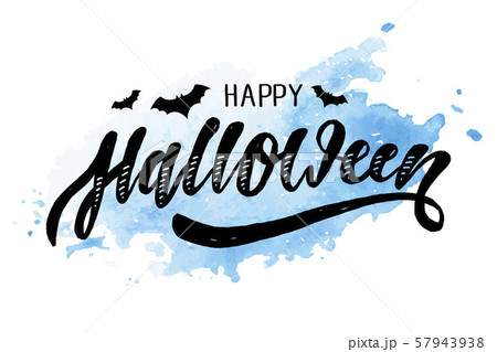 Happy Halloween lettering Calligraphy Brush Text Happy Halloween lettering Calligraphy Brush Text 57943938