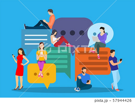 happy people use mobile smartphone happy people use mobile smartphone 57944426