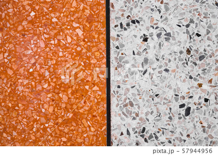 Terrazzo polished stone floor and wall pattern and 57944956
