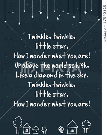 Twinkle, twinkle, little star　手描きフォント 57945319
