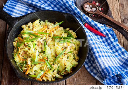 Stewed cabbage with pork Stewed cabbage with pork 57945874