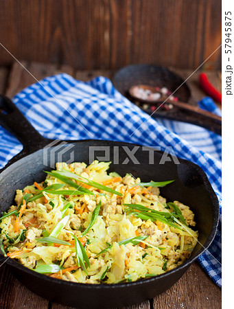 Stewed cabbage with pork Stewed cabbage with pork 57945875