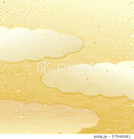 正月　和風　金　背景 57946681