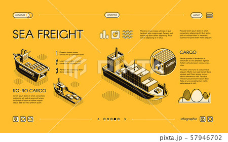 Maritime cargo transport service website 57946702