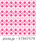 Seamless abstract pattern of four-pointed stars and other shapes in shading pink colors with white outlines.   57947579