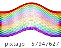 Colorful waving rainbow texture background of small triangle shapes, LGBTQ pride flag colors, horizontal seamless pattern. 57947627