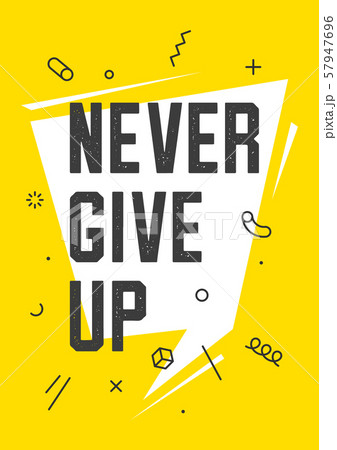 Banner With Text Work Never Give Up For のイラスト素材