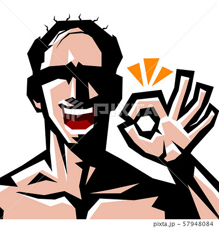 はげ,ハゲ,男,裸,上半身,表情,シンプル, はげ,ハゲ,男,裸,上半身,表情,シンプル, 57948084