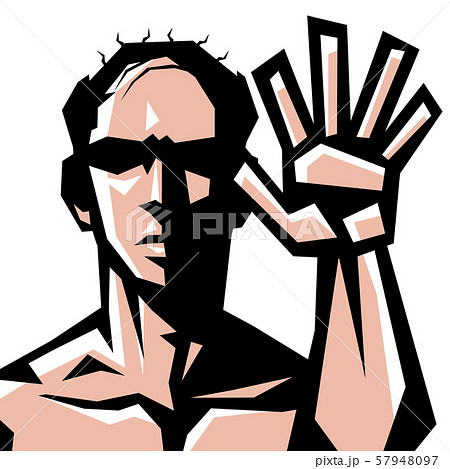 はげ,ハゲ,男,裸,上半身,表情,シンプル, はげ,ハゲ,男,裸,上半身,表情,シンプル, 57948097