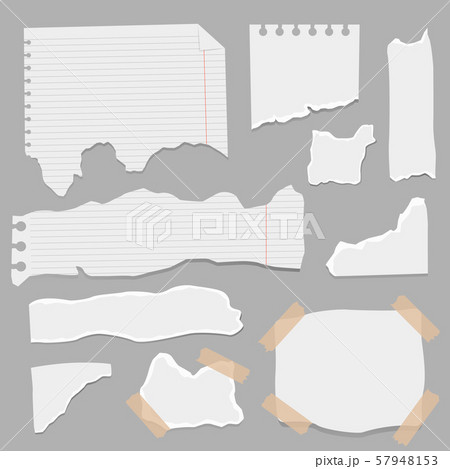 Set of paper different shapes scraps. 57948153