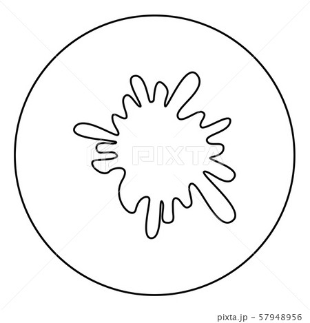 Blot Ink spot Paint splash icon in circle round 57948956
