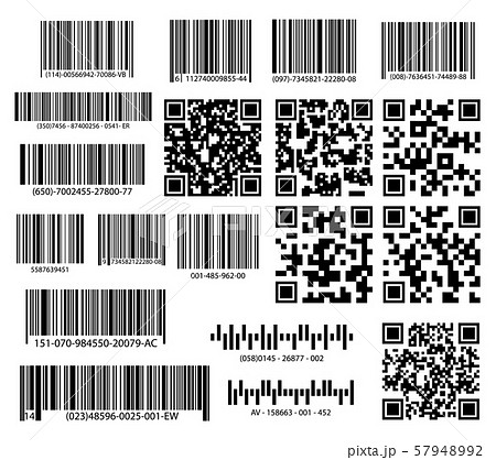 Realistic bar code icon. 57948992