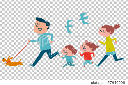 Jogging family alone 57950906