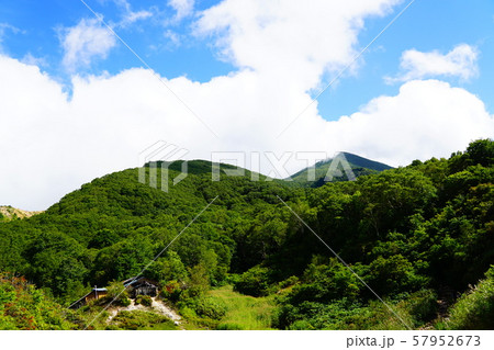 磐梯山　八方台登山口から　中の湯跡 57952673
